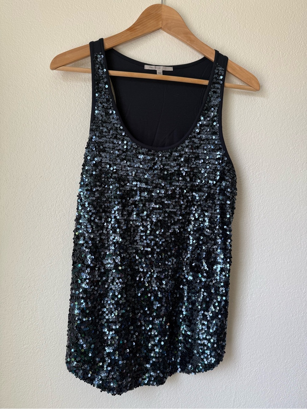 Beatiful Navy Sequin Tank Top